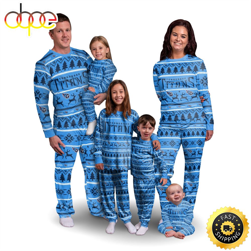Sportswearmerch Tennessee Titans NFL Personalized Pajamas Family For Fan