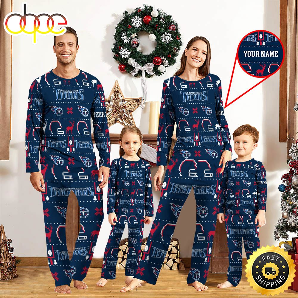 Sportswearmerch Tennessee Titans NFL Personalized Pajamas Family For Fan