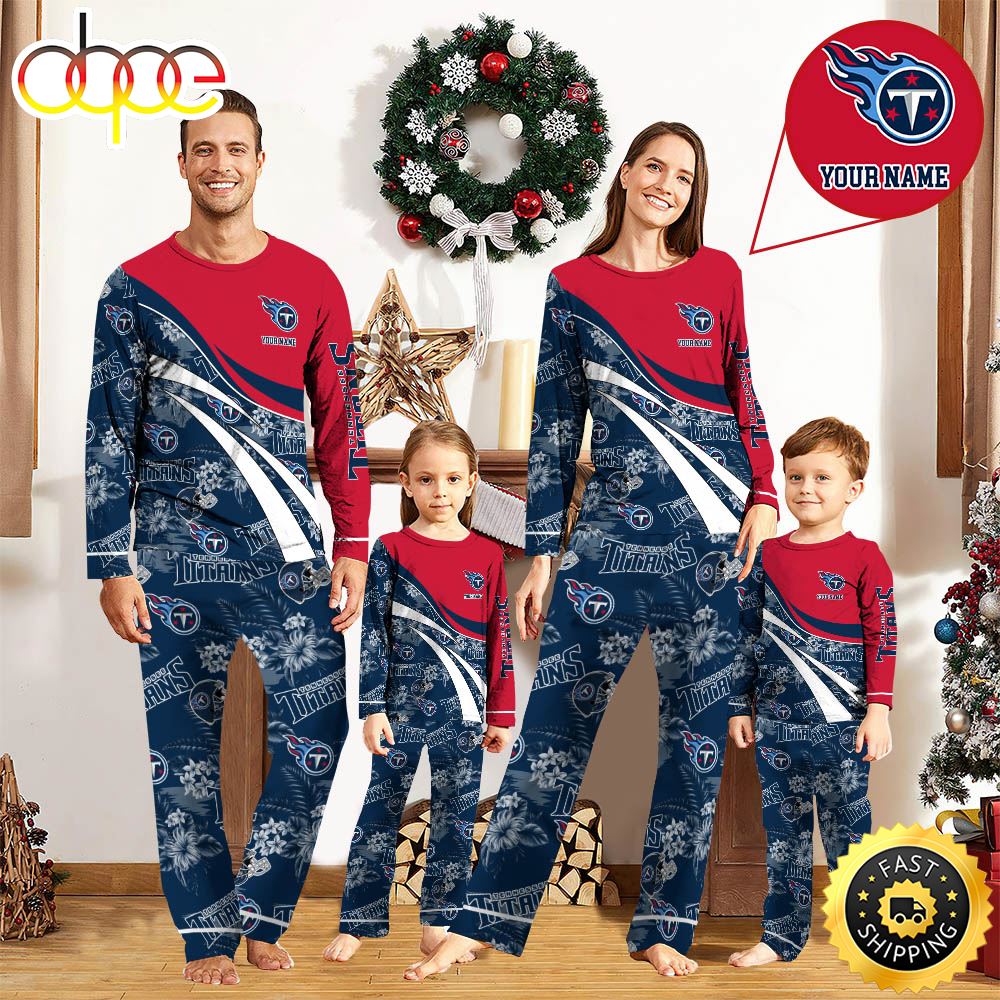 Sportswearmerch Tennessee Titans NFL Personalized Pajamas Family For Fan