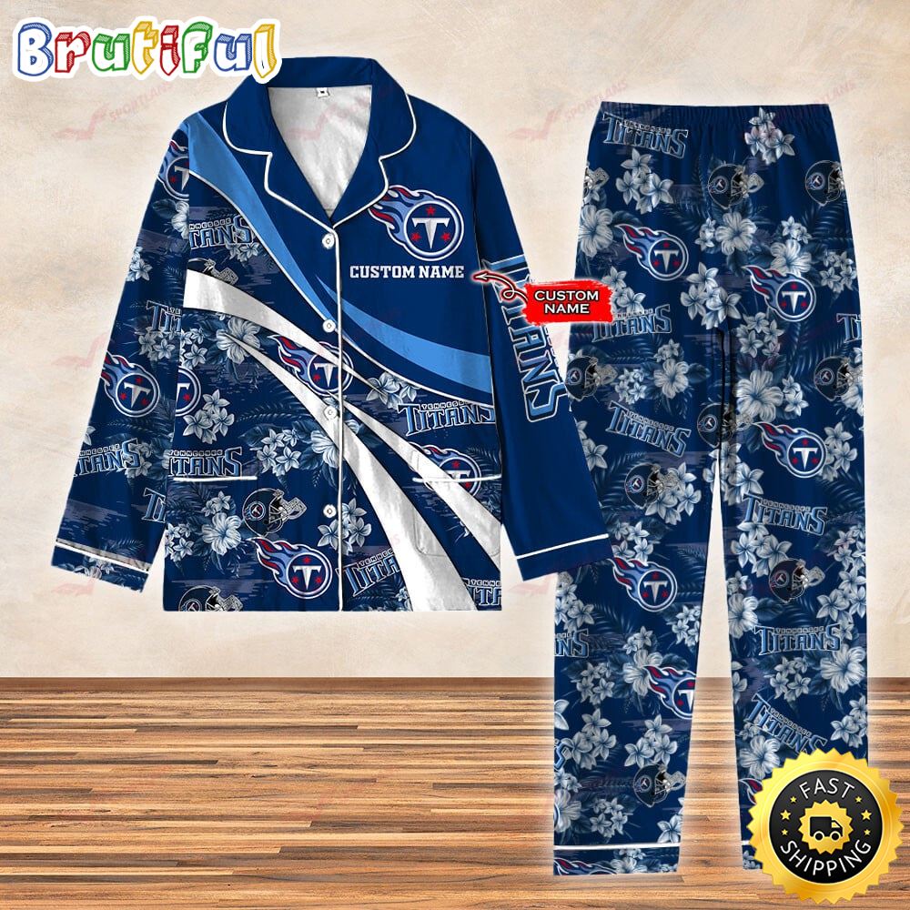 Sportswearmerch Tennessee Titans NFL Personalized Pajamas Set For Fan