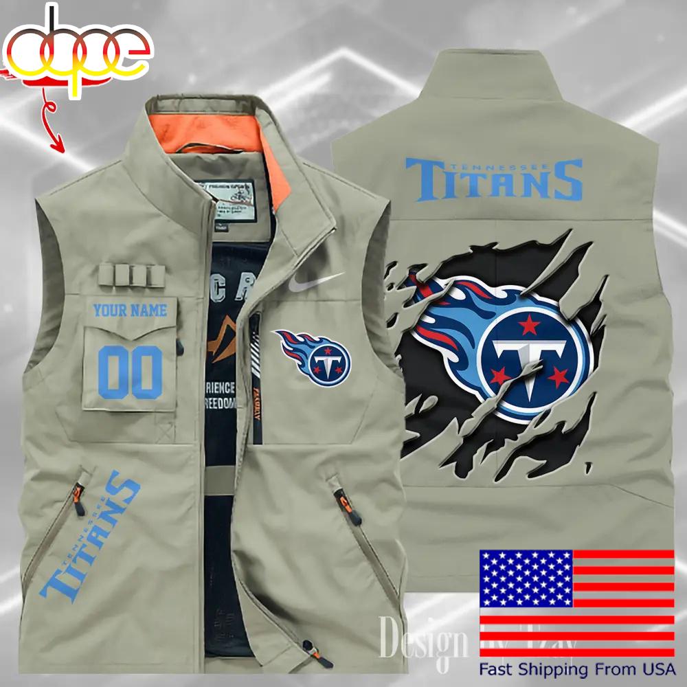 Sportswearmerch Tennessee Titans NFL Personalized Pocket Vest For Fan