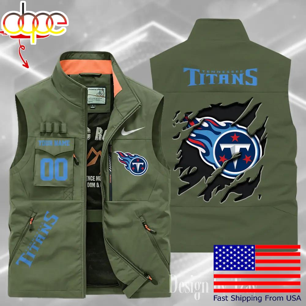 Sportswearmerch Tennessee Titans NFL Personalized Pocket Vest For Fan