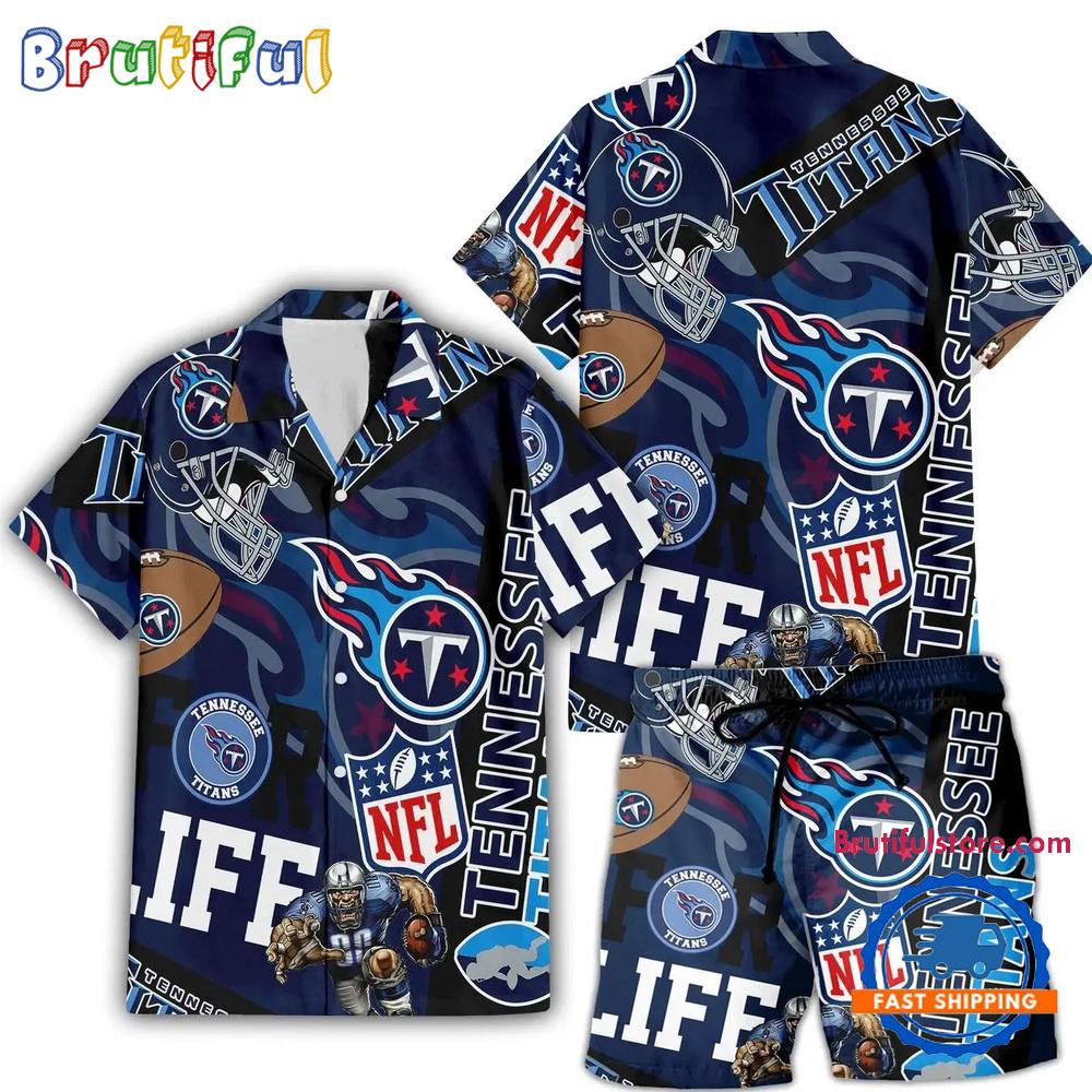 Sportswearmerch Tennessee Titans NFL Personalized Set Short Set For Fan