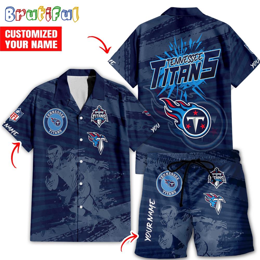 Sportswearmerch Tennessee Titans NFL Personalized Set Short Set For Fan
