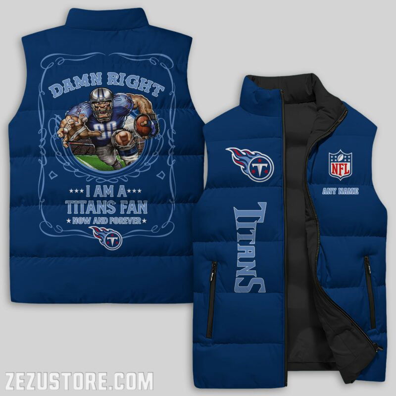 Sportswearmerch Tennessee Titans NFL Sleeveless Puffer Jacket For Fans