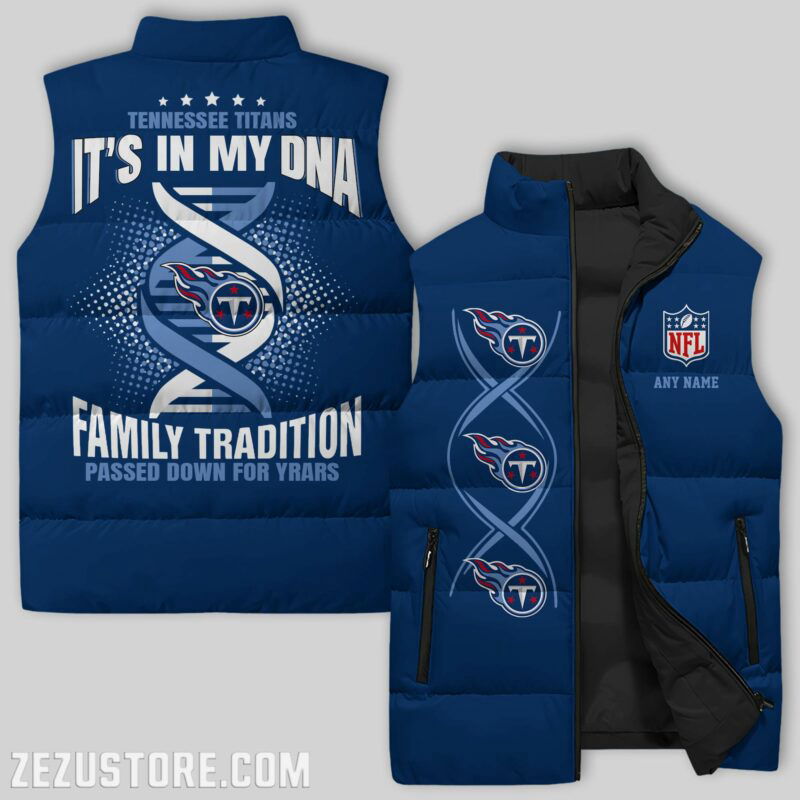 Sportswearmerch Tennessee Titans NFL Sleeveless Puffer Jacket For Fans
