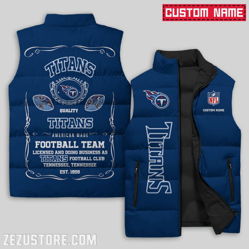 Sportswearmerch Tennessee Titans NFL Sleeveless Puffer Jacket For Fans