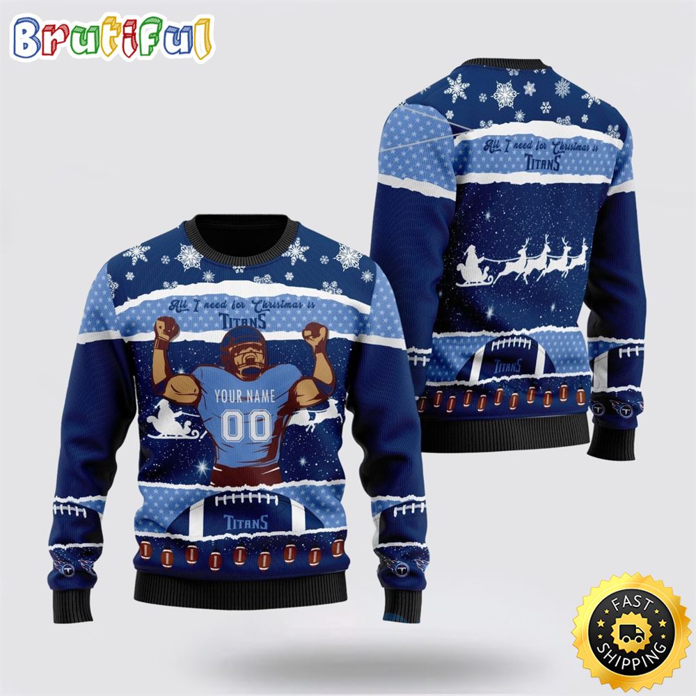 Sportswearmerch Tennessee Titans NHL Personalized Christmas Sweater For Fan