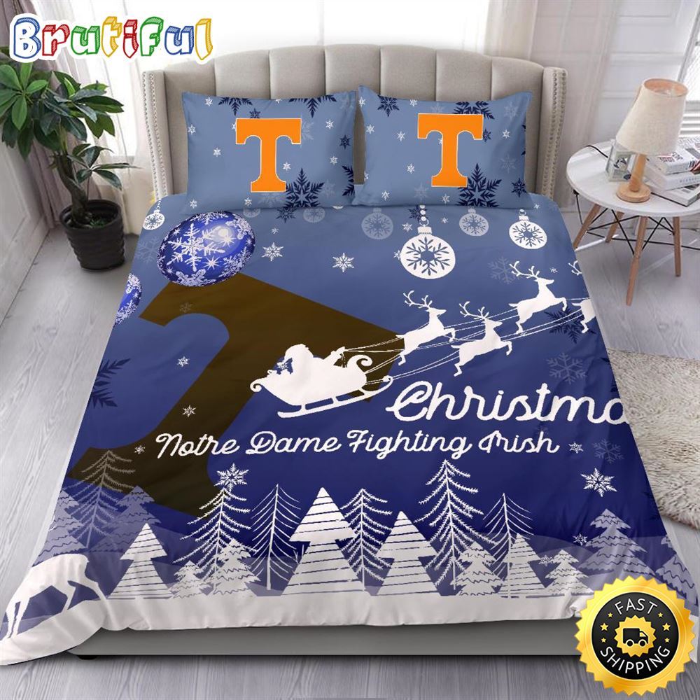 Sportswearmerch Tennessee Volunteers NCAA Christmas Bedding Sets For Fan