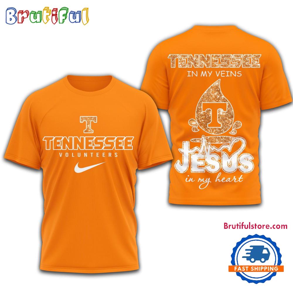 Sportswearmerch Tennessee Volunteers NCAA Jesus In My Heart T-Shirt For Fan