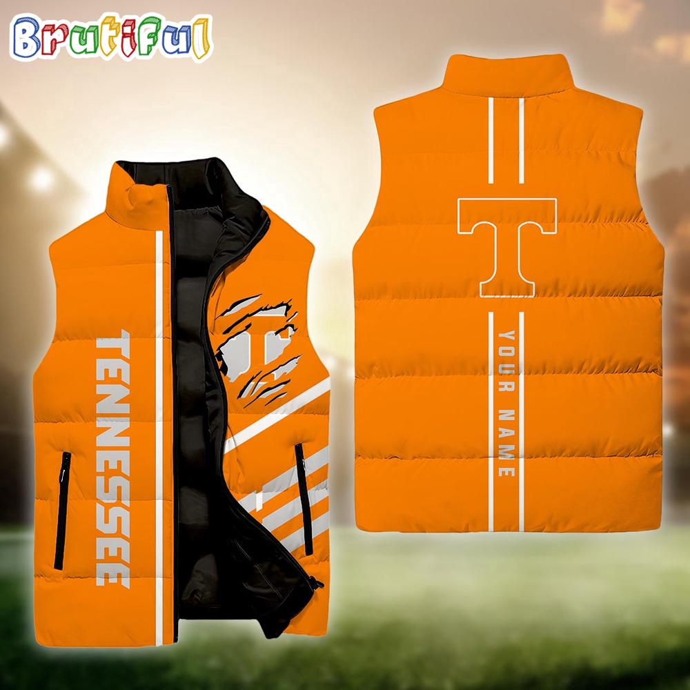 Sportswearmerch Tennessee Volunteers NCAA Personalized Sleeveless Down Puffer Jacket For Fan