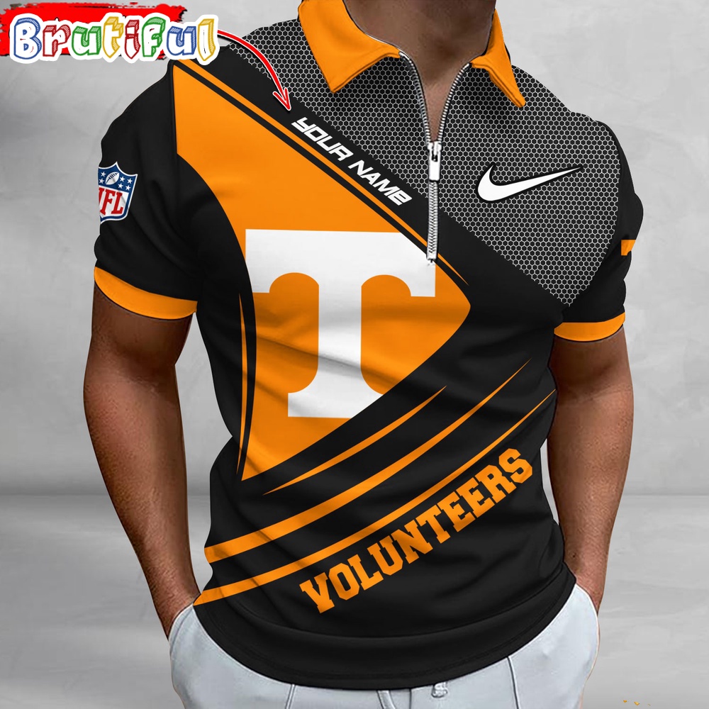 Sportswearmerch Tennessee Volunteers NCAA Personalized Zip Polo Shirt For Fan