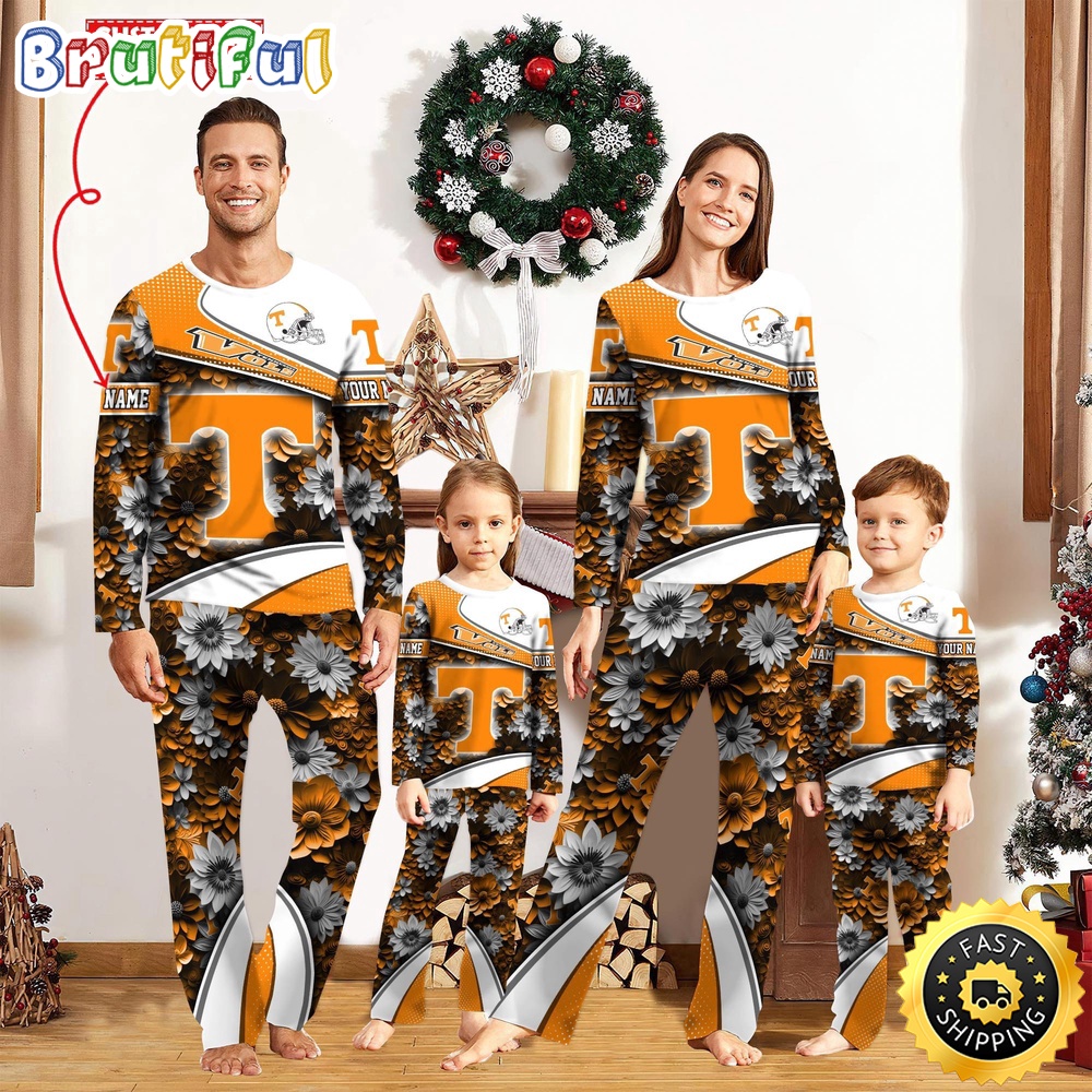 Sportswearmerch Tennessee Volunteers NCAA Sport Fans Personalized Pajamas Family For Fan