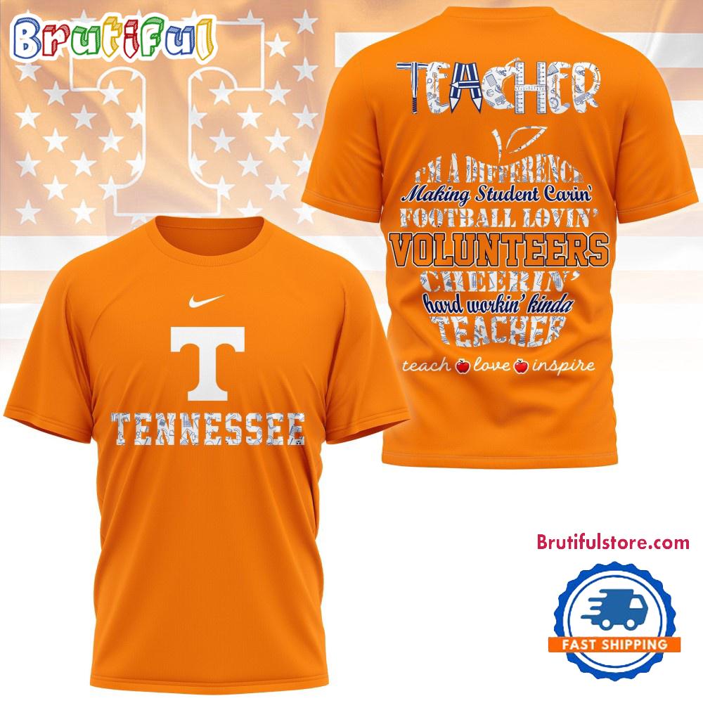 Sportswearmerch Tennessee Volunteers NCAA Teacher Teach Love Inspire T-Shirt For Fan