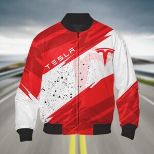 Sportswearmerch Tesla Car Bomber Jacket For Fan