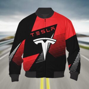 Sportswearmerch Tesla Car Bomber Jacket For Fan