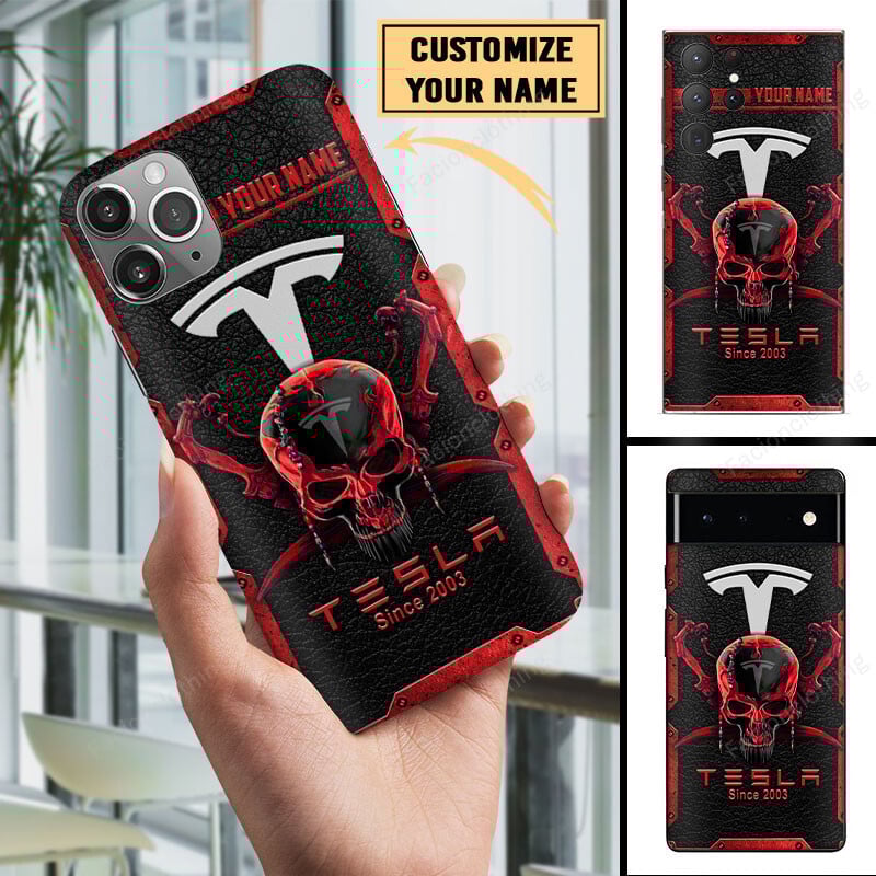 Sportswearmerch Tesla Car Personalized Phonecase For Fan