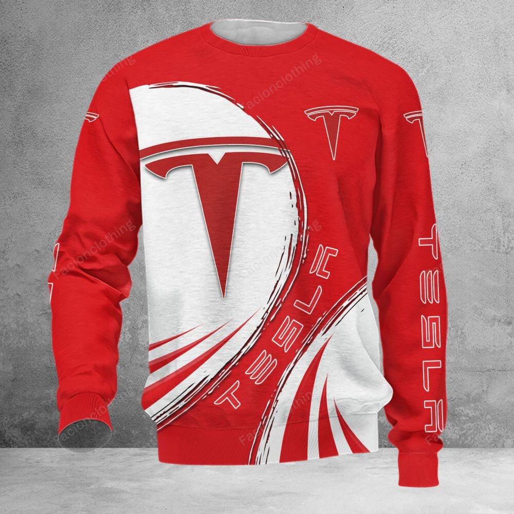 Sportswearmerch Tesla Car Personalized Sweater For Fan