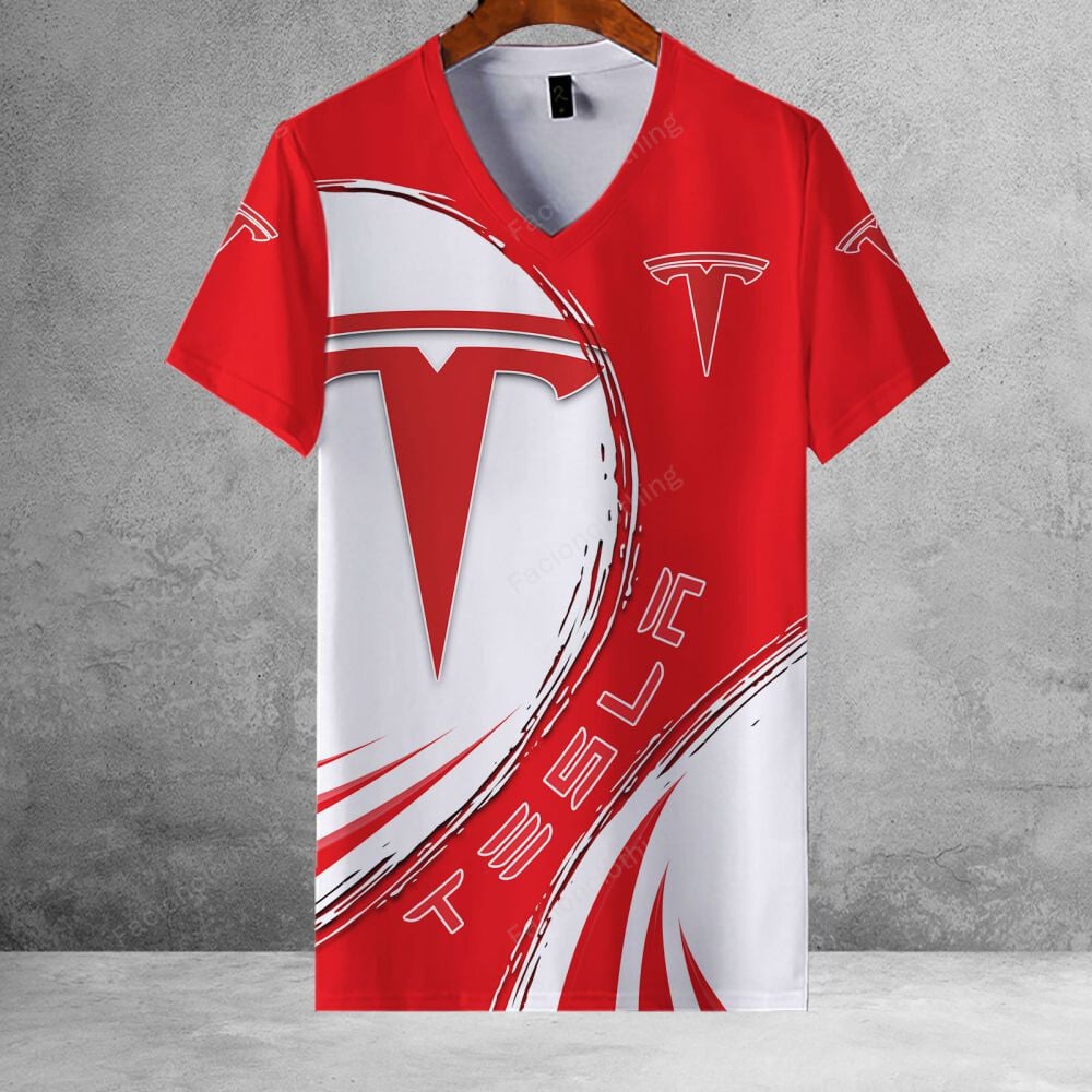 Sportswearmerch Tesla Car Personalized V-neck Women For Fan