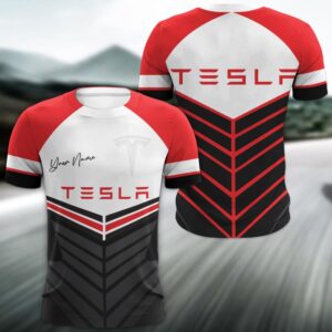 Sportswearmerch Tesla Car Puffer Jacket For Fan