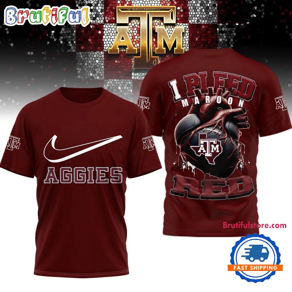 Sportswearmerch Texas A&M Aggies NCAA I Bleed T-shirt For Fan