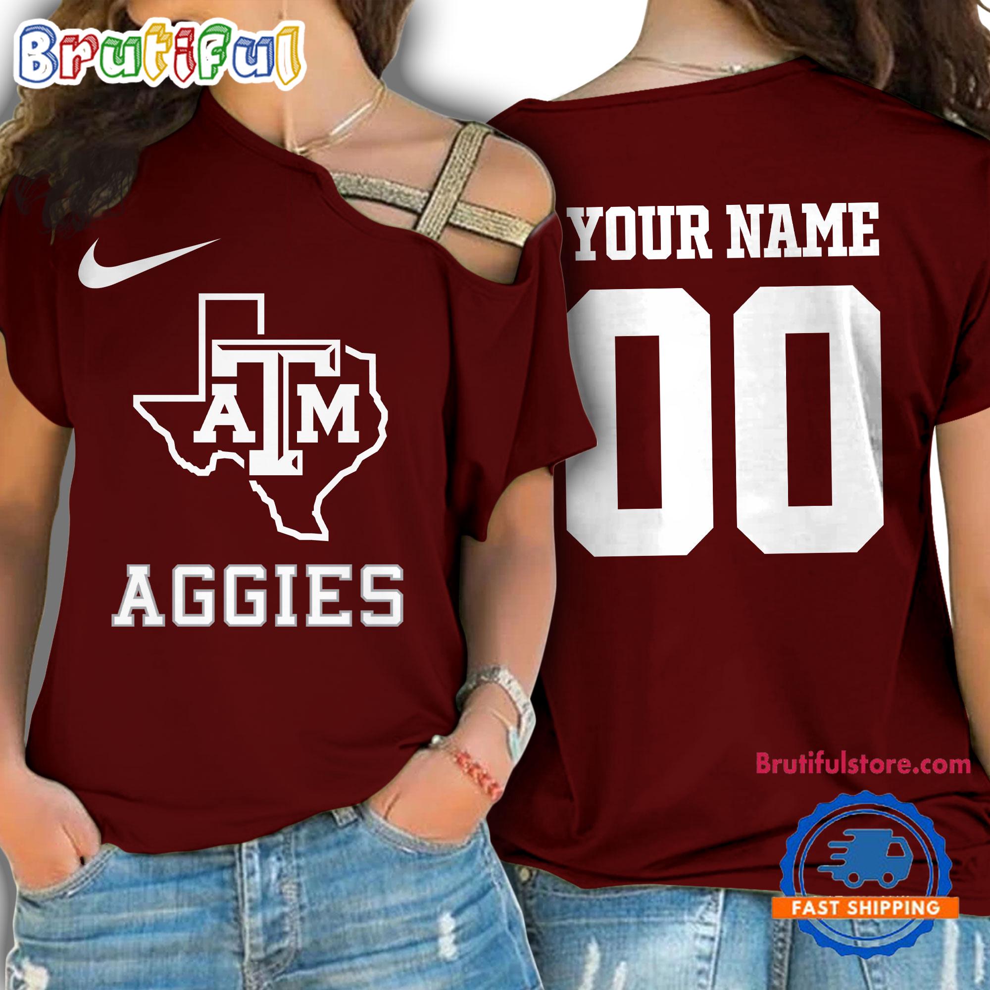 Sportswearmerch Texas A&M Aggies NCAA Strapless Sleeve Short For Fan