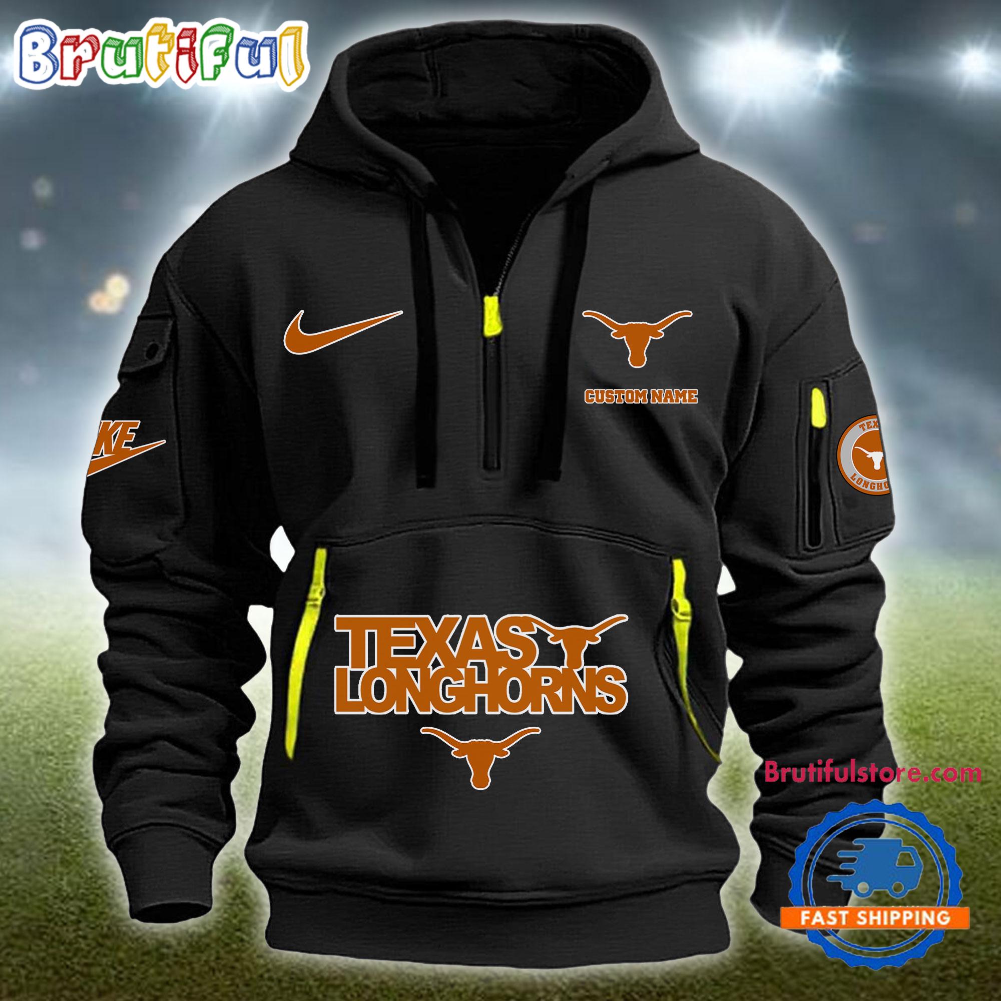 Sportswearmerch Texas Longhorns NCAA Half Zip Hoodie For Fan