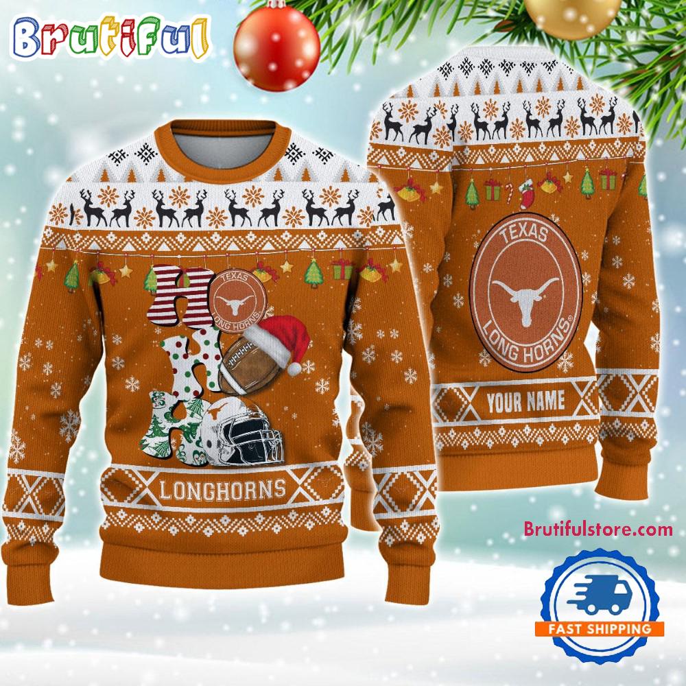 Sportswearmerch Texas Longhorns NCAA Personalized Christmas Sweater For Fan