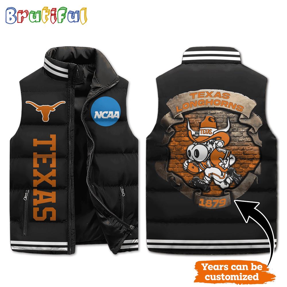 Sportswearmerch Texas Longhorns NCAA Sleeveless Puffer Jacket For Fan