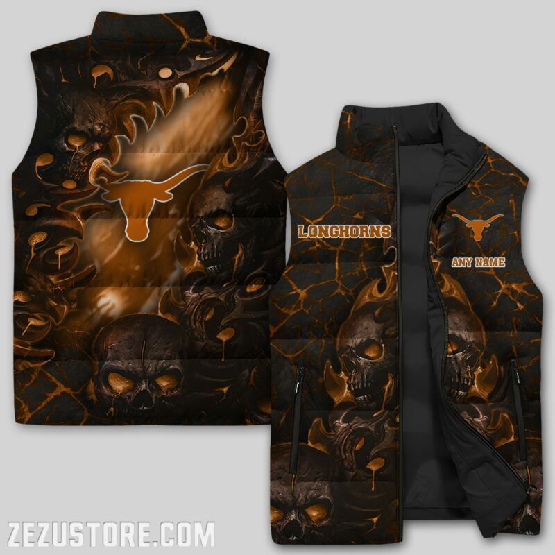 Sportswearmerch Texas Longhorns NCAA Sleeveless Puffer Jacket For Fans