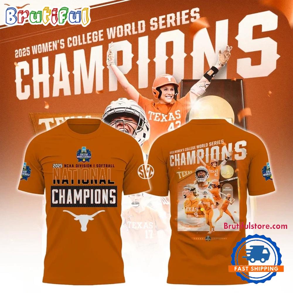 Sportswearmerch Texas Longhorns NCAA Softball Women's College World Limited Edition T-Shirt For Fan