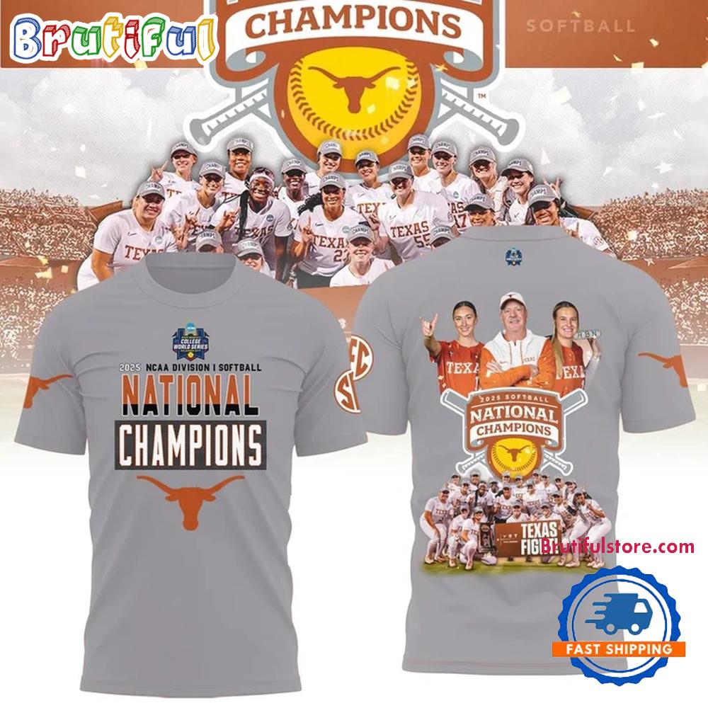 Sportswearmerch Texas Longhorns NCAA Softball Women's College World New Design T-Shirt For Fan