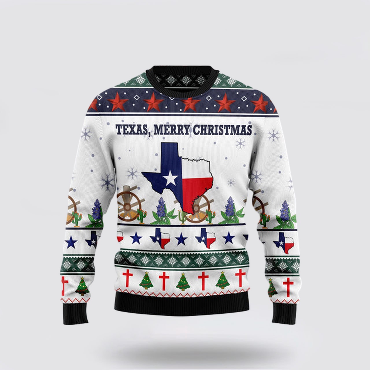 Sportswearmerch Texas Merry Personalized Christmas Sweater For Fan