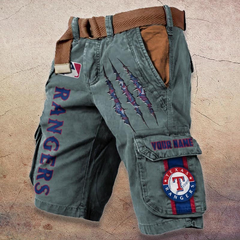 Sportswearmerch Texas Rangers MLB Denim Short For Fan