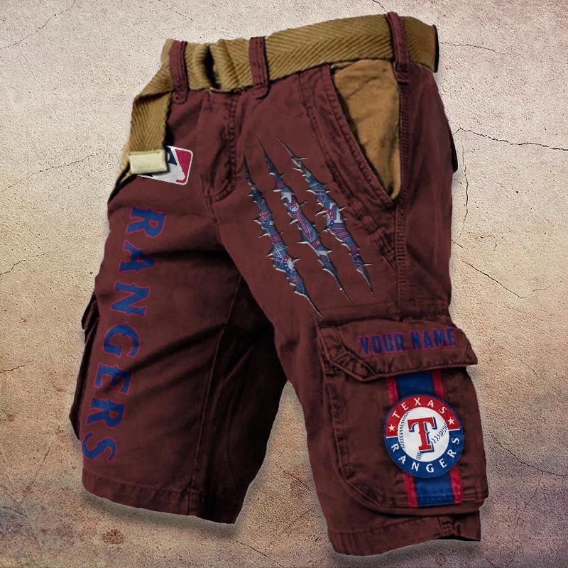 Sportswearmerch Texas Rangers MLB Denim Short For Fan