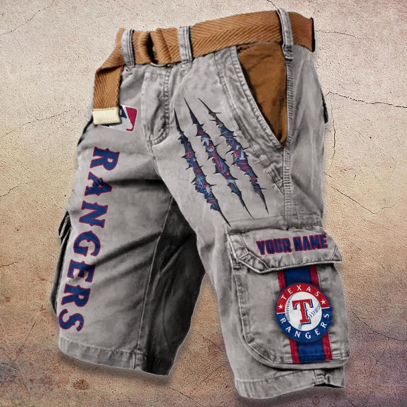Sportswearmerch Texas Rangers MLB Denim Short For Fan