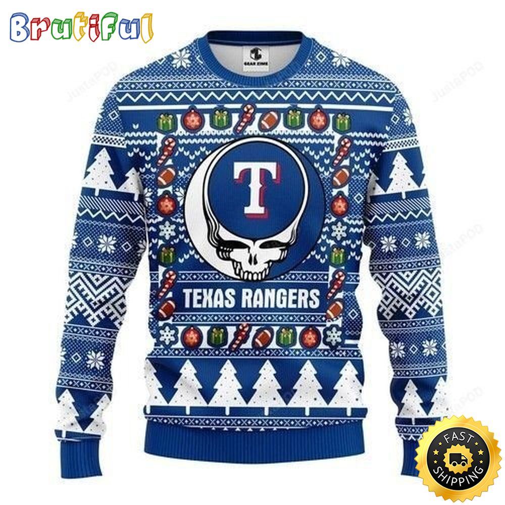 Sportswearmerch Texas Rangers MLB Personalized Christmas Sweater For Fan
