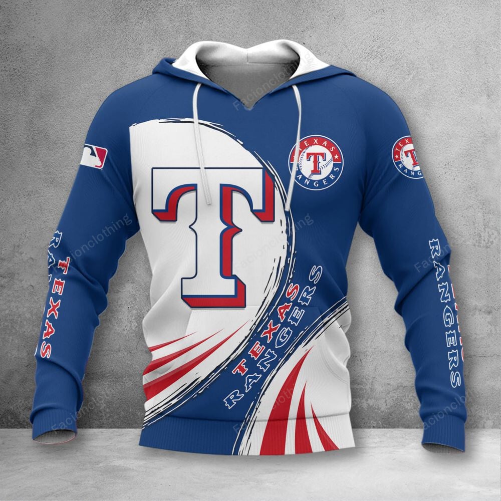 Sportswearmerch Texas Rangers MLB Personalized Hoodie For Fan
