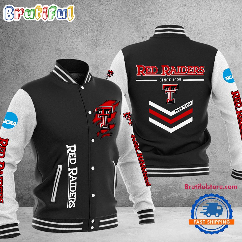 Sportswearmerch Texas Tech Red Raiders NCAA Personalized Personalized Baseball Jacket For Fan