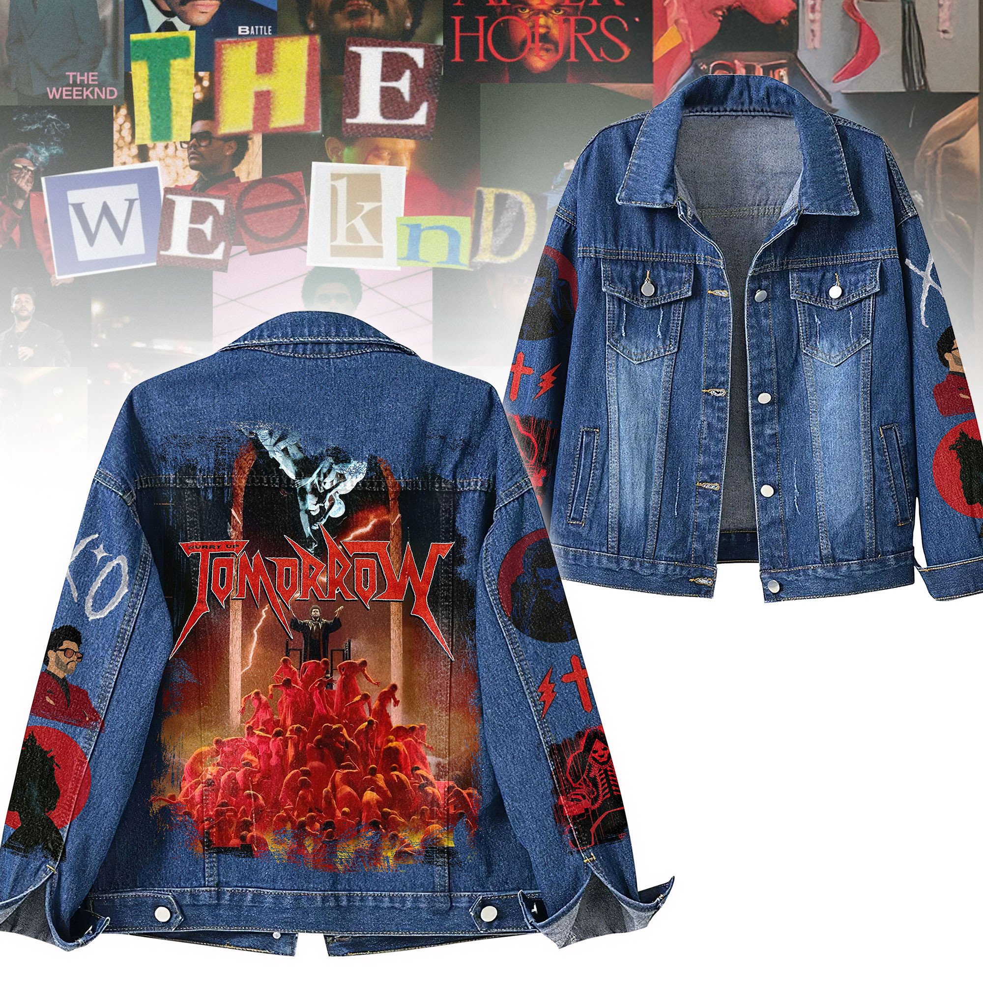 Sportswearmerch The Weeknd Denim Jacket Gift For Fans