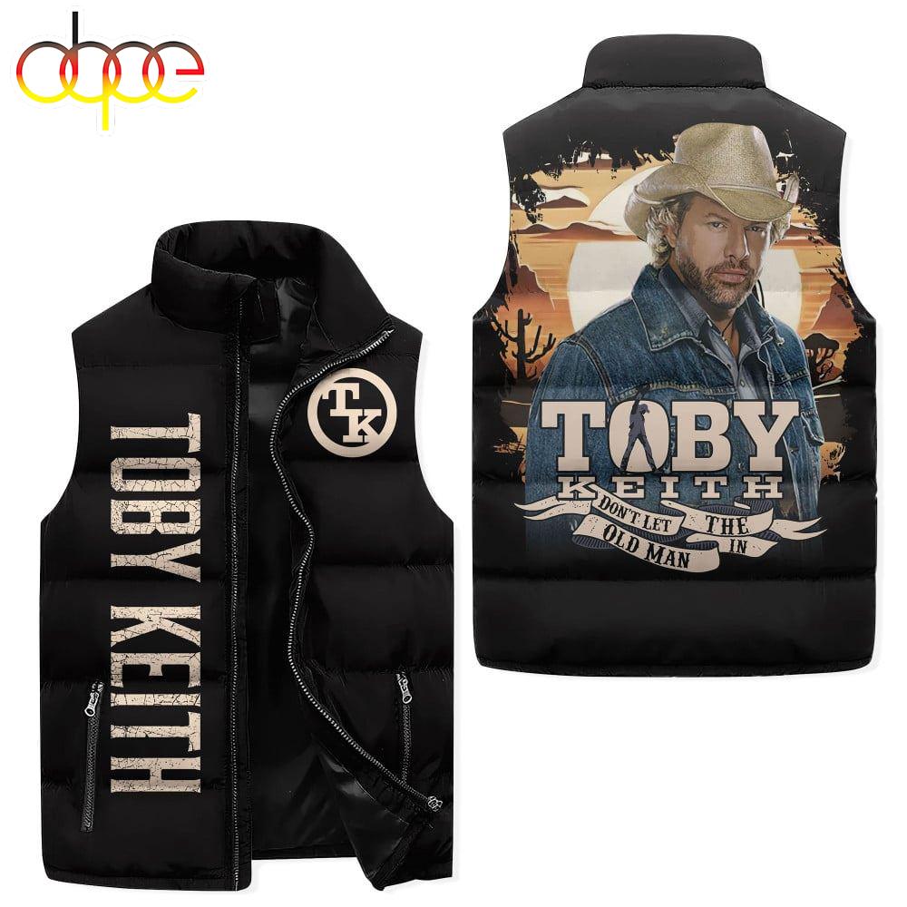 Sportswearmerch Toby Keith Music Personalized Sleeveless Puffer Jacket For Fan