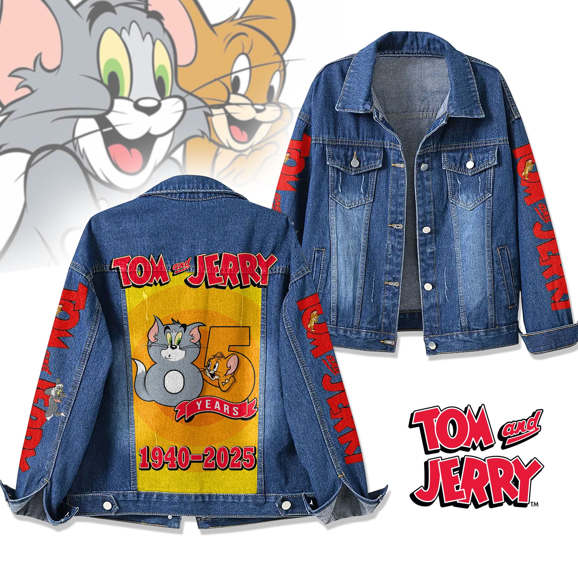 Sportswearmerch Tom and Jerry Denim Jacket Gift For Fans