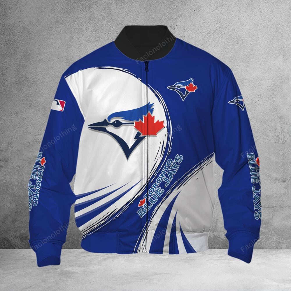 Sportswearmerch Toronto Blue Jays MLB Personalized Bomber Jacket For Fan