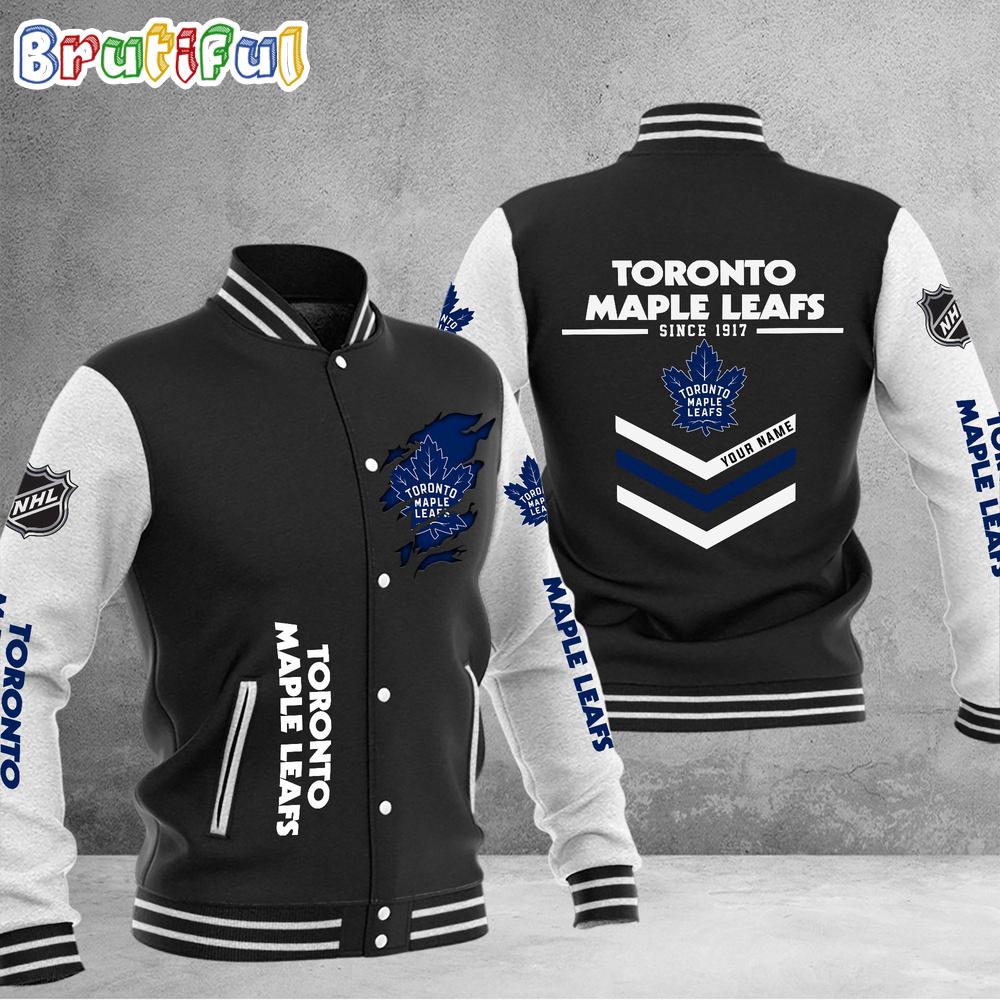 Sportswearmerch Toronto Maple Leafs NHL Personalized Baseball Jacket For Fan