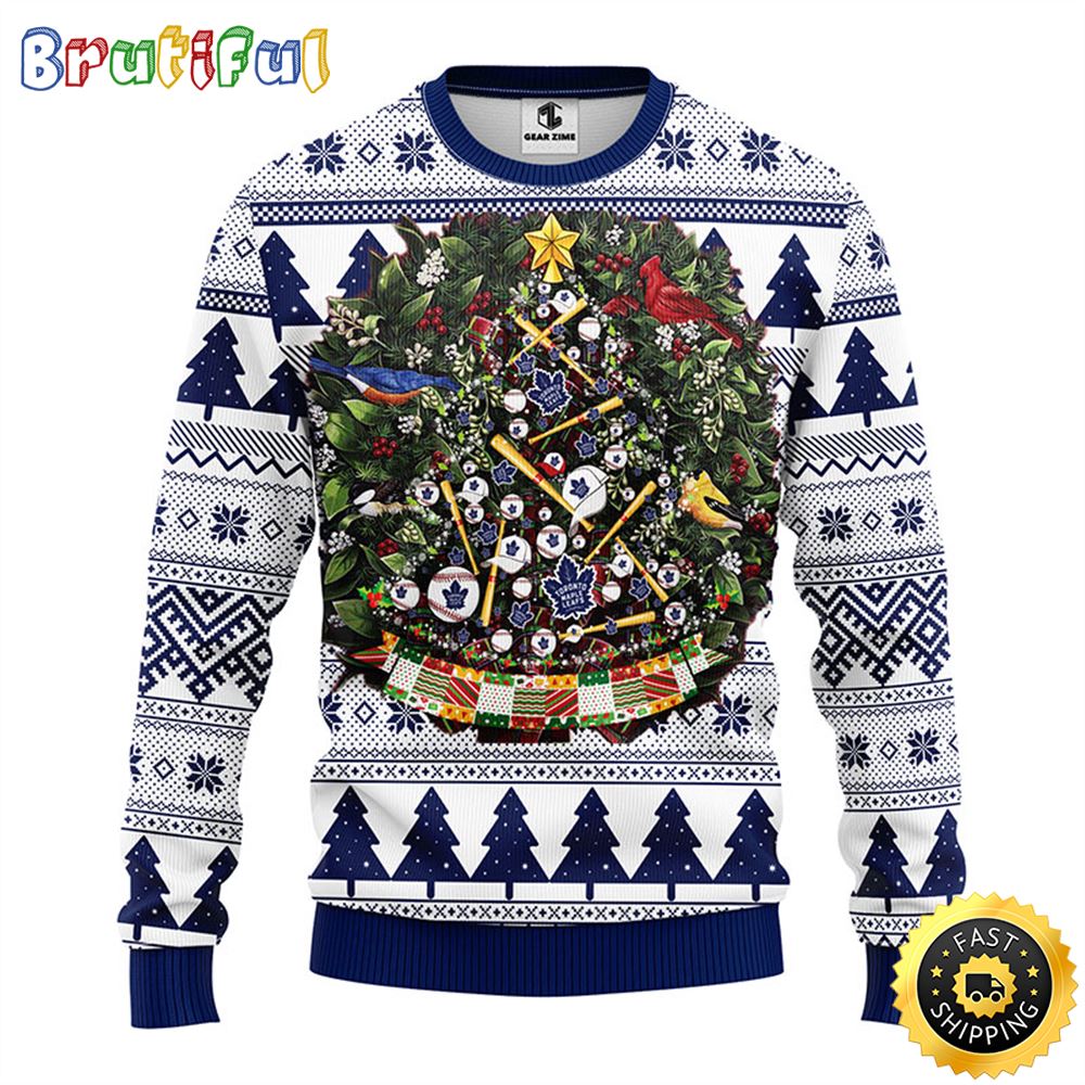 Sportswearmerch Toronto Maple Leafs NHL Personalized Christmas Sweater For Fan