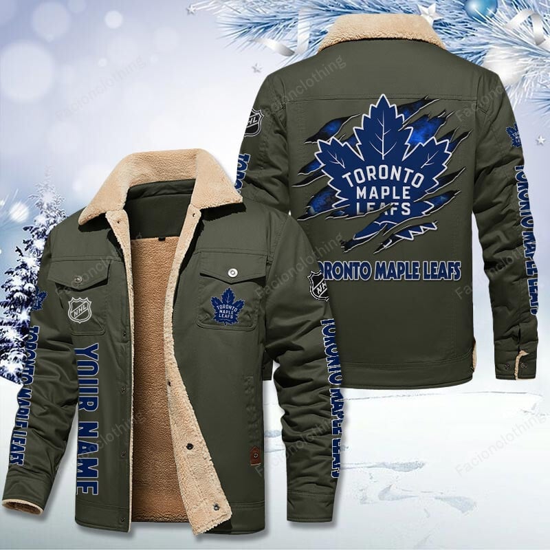 Sportswearmerch Toronto Maple Leafs NHL Personalized Cotton Jacket For Fan