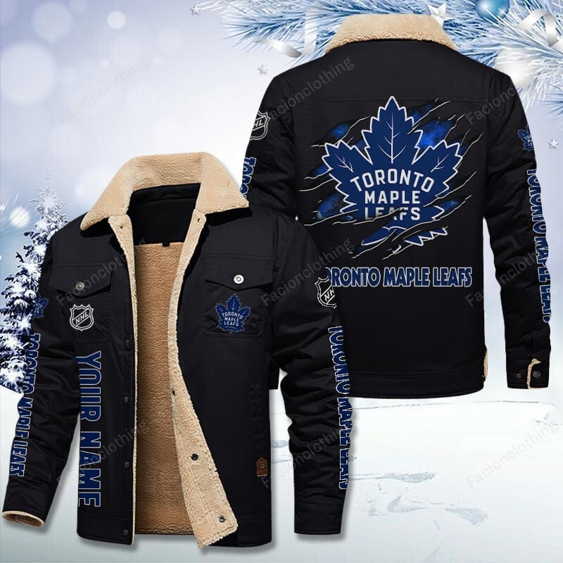 Sportswearmerch Toronto Maple Leafs NHL Personalized Cotton Jacket For Fan