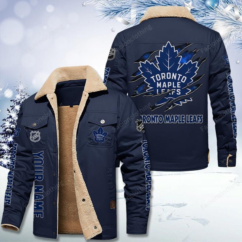 Sportswearmerch Toronto Maple Leafs NHL Personalized Cotton Jacket For Fan