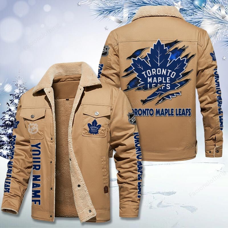 Sportswearmerch Toronto Maple Leafs NHL Personalized Cotton Jacket For Fan