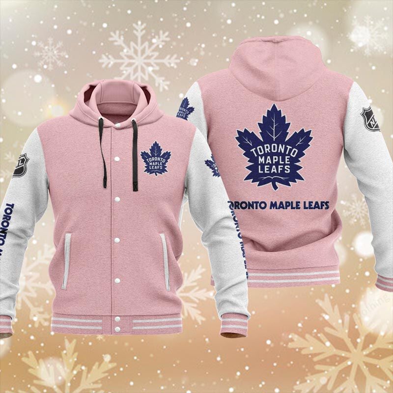 Sportswearmerch Toronto Maple Leafs NHL Personalized Hooded Baseball Jacket For Fan